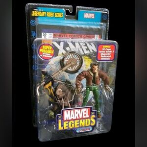 2005 Marvel Legends Legendary Riders LOGAN Wolverine Motorcycle 6” Action Figure